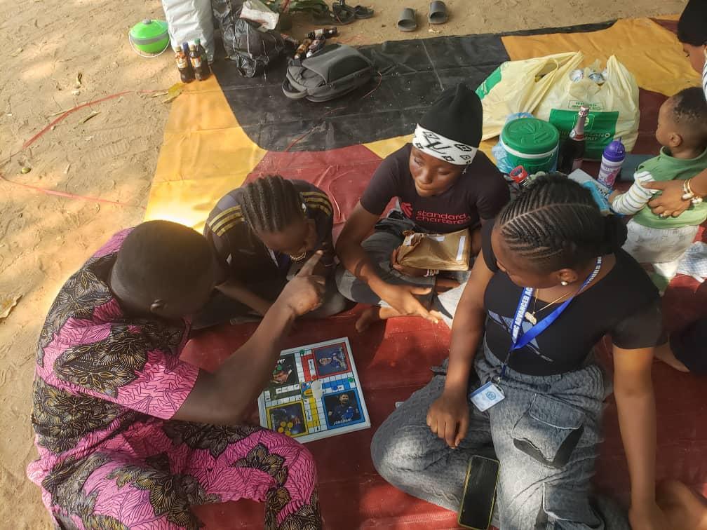 MMCAAT students gathered for a group photo during a tour picnic
